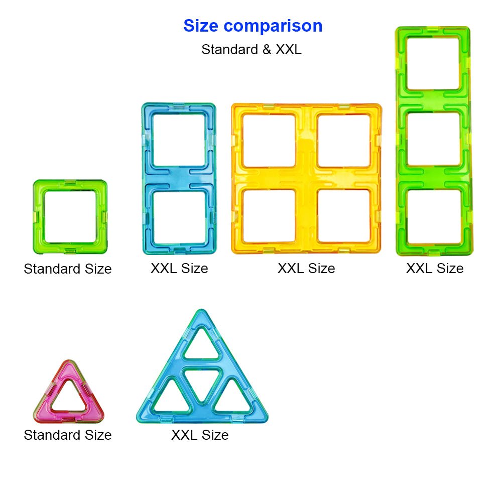 CONDIS Magnetische Bausteine 72 Teile Mega Set - XXL(2×)& Standard Blöcke, Fensterkarten, Mint Lernspielzeug ab 3+ für Zuhause & Kindergarten mit Stoffsack - Condistoys